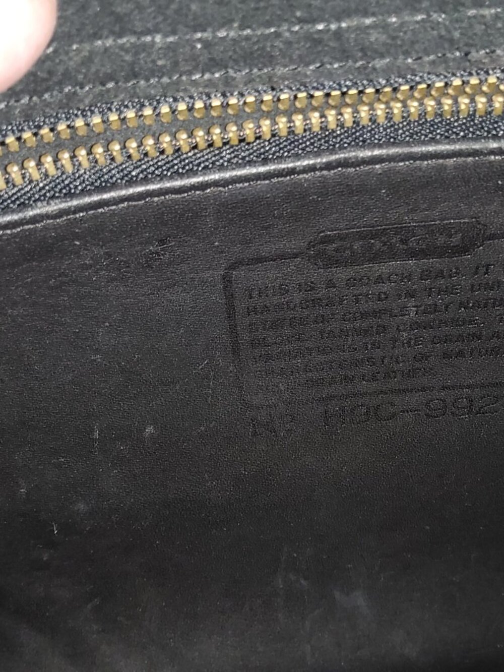 Vintage Coach Willis Crossbody Bag in Black with Nickel 9927 + Hangtag - Picture 13 of 15